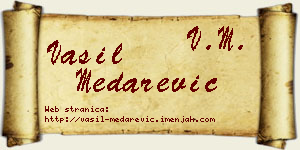 Vasil Medarević vizit kartica